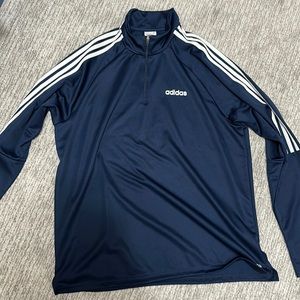 Adidas men's blue quarter zip XL